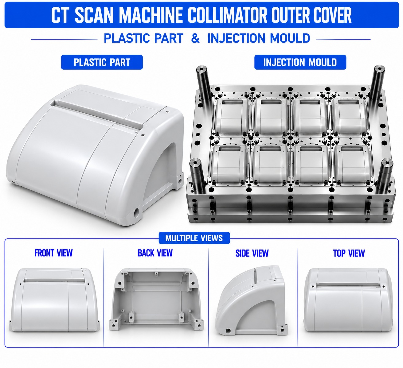 CT Scan Machine Plastic Collimator Outer Cover Mould and Moulding Service